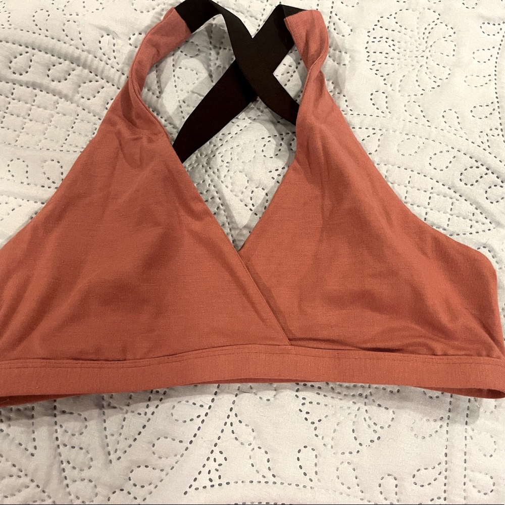 AnaOno Niya Pullover Lounge Bra - L / Dusty Rose